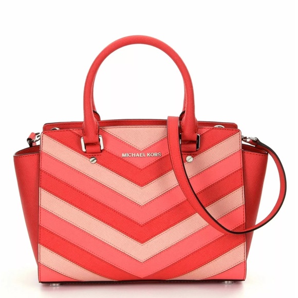 Michael Kors Handbags - Michael Kors Chevron Satchel NWT